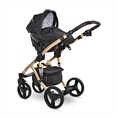 Cochecito de bebé RIMINI Premium Black Jasper con asiento elevador de coche RIMINI DI MARE RUBY Red&Black */opción/